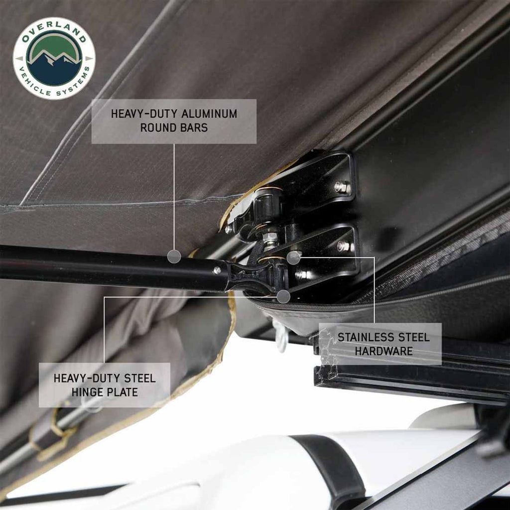 Overland Vehicle Systems Tent Annex Room HD Nomadic 180 LTE - Awning, Grey Body, Green Trim and Black Travel Cover Overland Vehicle Systems - 19609917