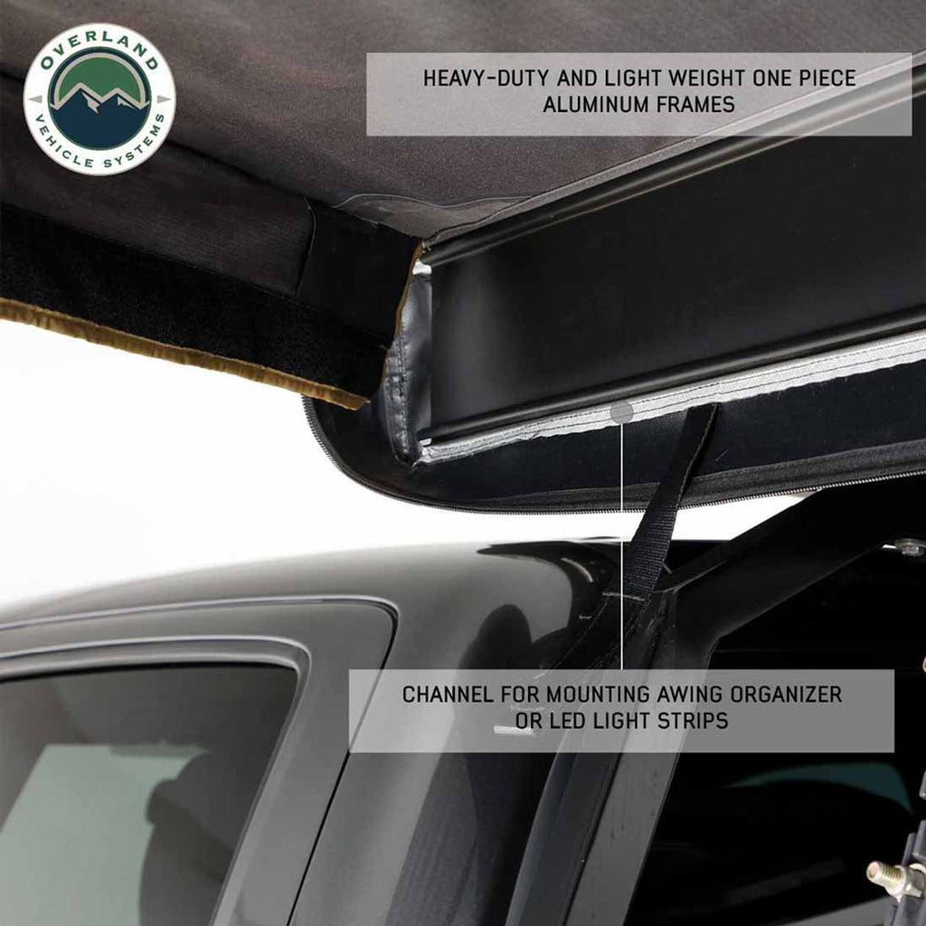 HD Nomadic 180 LTE - Awning, Grey Body, Green Trim and Black Travel Cover Overland Vehicle Systems