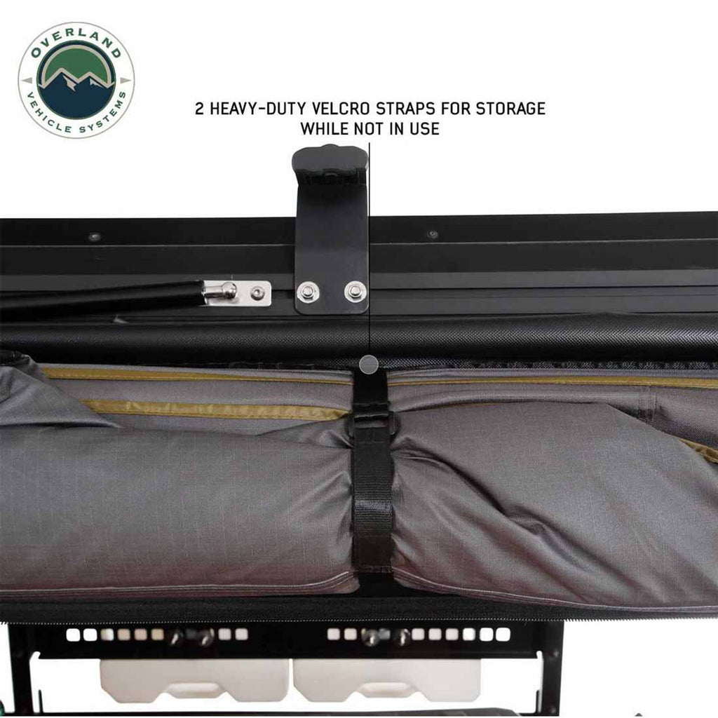 HD Nomadic 180 LTE - Awning, Grey Body, Green Trim and Black Travel Cover Overland Vehicle Systems