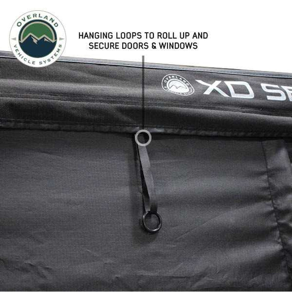 XD Nomadic 270 - Awning Wall 1 W/Black Out, Passenger Side, Black Body, Black Trim W/Storage Bag Overland Vehicle Systems