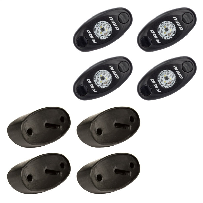 Rigid Industries Sidemarkers & Indicators Rigid Industries Rock Light Kit- Amber (4 lights)