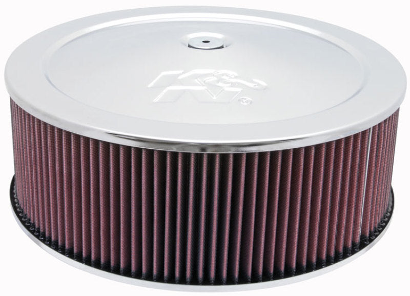K&N Engineering Air Filters - Universal Fit K&N Round Air Filter Assembly 5.25in ID / 5in Height / 5.125in Neck Flange / 1 1/4in Drop Base