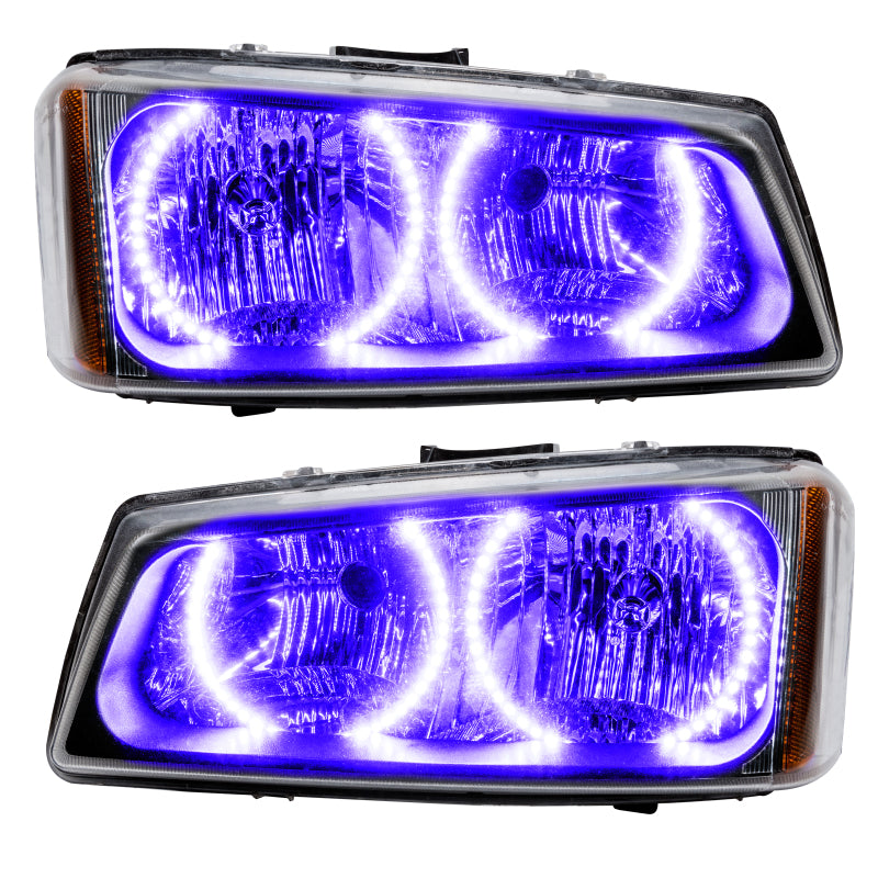 ORACLE Lighting Headlights Oracle Lighting 03-06 Chevrolet Silverado Pre-Assembled LED Halo Headlights -UV/Purple