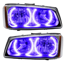 Load image into Gallery viewer, ORACLE Lighting Headlights Oracle Lighting 03-06 Chevrolet Silverado Pre-Assembled LED Halo Headlights -UV/Purple