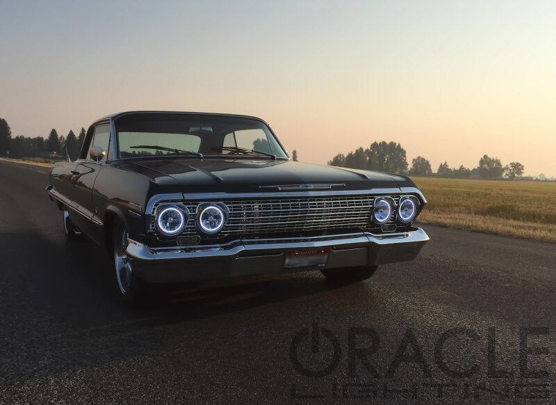ORACLE Lighting Headlights Oracle Pre-Installed Lights 5.75 IN. Sealed Beam - White Halo SEE WARRANTY
