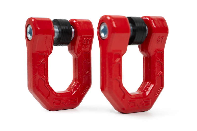 DV8 Offroad Bumper Accessories DV8 Offroad Elite Series D-Ring Shackles - Pair (Red)