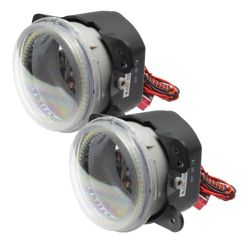 ORACLE Lighting Fog Lights Oracle Lighting 07-09 Jeep Wrangler JK Pre-Assembled LED Halo Fog Lights -Blue SEE WARRANTY