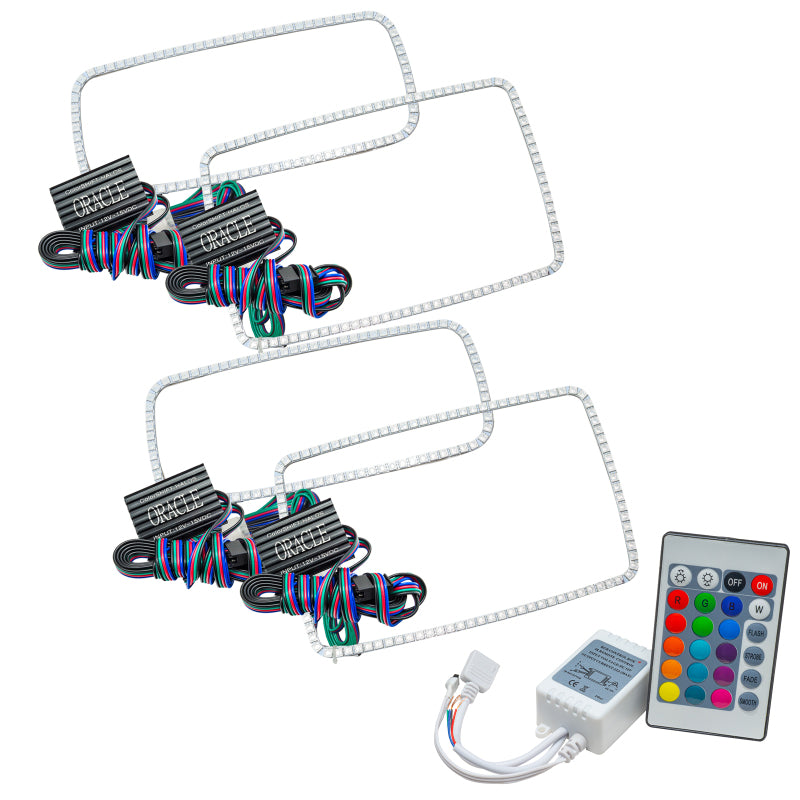 ORACLE Lighting Headlights Oracle Ford F250 08-10 Halo Kit - ColorSHIFT w/ Simple Controller SEE WARRANTY