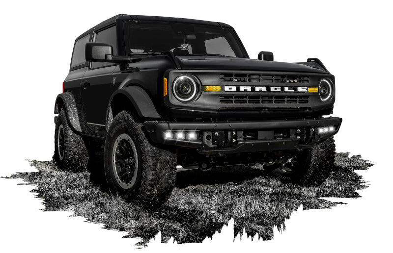 ORACLE Lighting Fog Lights ORACLE Lighting 21-22 Ford Bronco Triple LED Fog Light Kit for Steel Bumper - White SEE WARRANTY