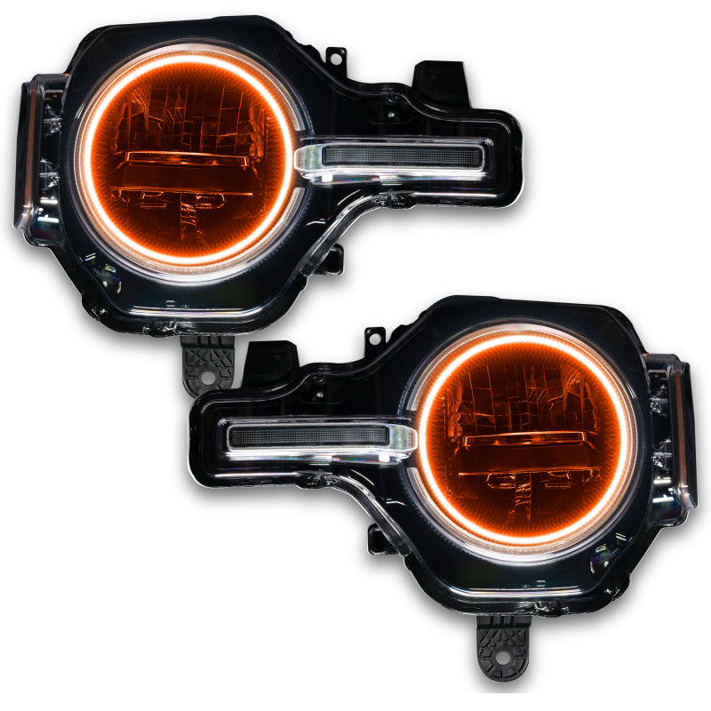 ORACLE Lighting Headlights Oracle 2021 Ford Bronco Base Headlight LED Halo Kit - ColorSHIFT - w/ 2.0 Controller SEE WARRANTY