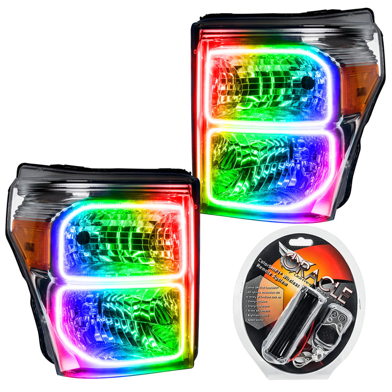 ORACLE Lighting Headlights Oracle 11-16 Ford F250/350 LED HL - ColorSHIFT SEE WARRANTY