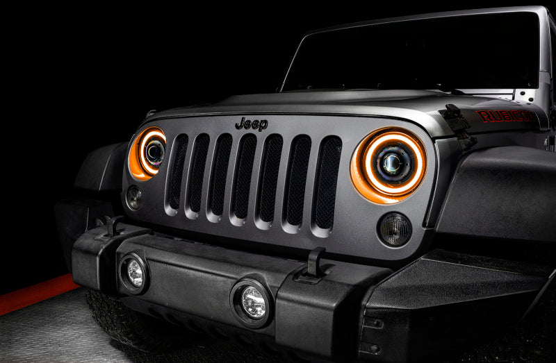 ORACLE Lighting Light Bars & Cubes ORACLE Lighting 0718 Jeep Wrangler JK Oculus 7in Switchback BiLED Projector Headlights SEE WARRANTY