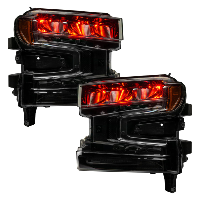 ORACLE Lighting Headlights Oracle 19-21 Silverado/Sierra 1500 RGB Demon Eye Headlight Kit - w/o Controller SEE WARRANTY