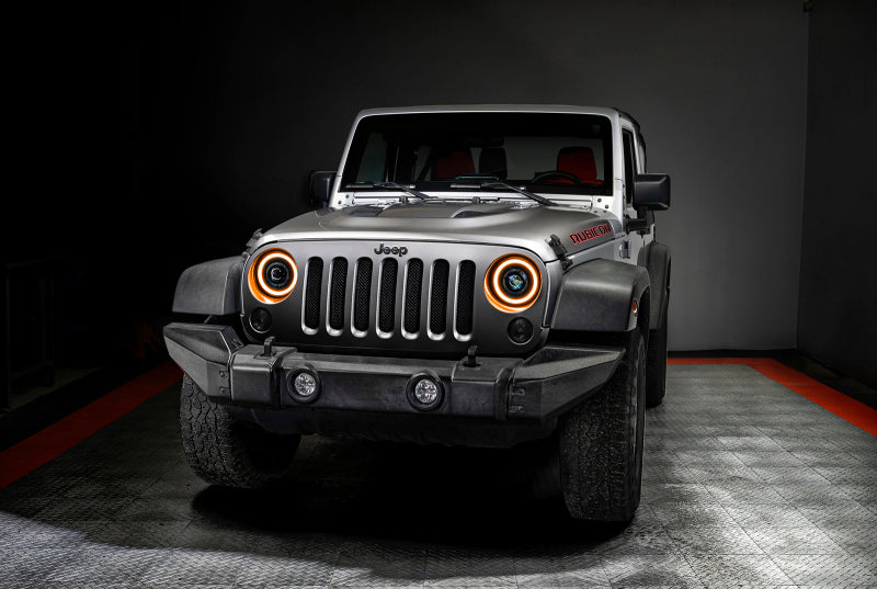 ORACLE Lighting Light Bars & Cubes ORACLE Lighting 0718 Jeep Wrangler JK Oculus 7in Switchback BiLED Projector Headlights SEE WARRANTY