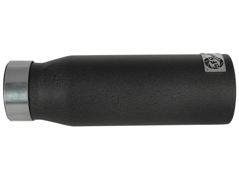 aFe Catback aFe MACHForce XP Exhausts Tips SS-304 EXH Tip 3in x 4Out x 12L Bolt-On (blk)