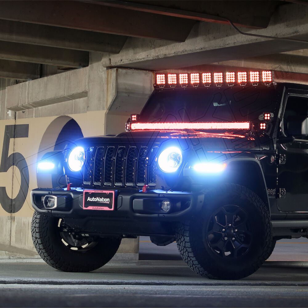 Quake LED Turn Signal Light Jeep 95 X 425 Inch Retro Fit Slim Chop Kit DRL with Sequential Switchback - QTE992