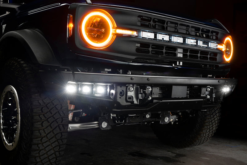 ORACLE Lighting Fog Lights ORACLE Lighting 21-22 Ford Bronco Triple LED Fog Light Kit for Steel Bumper - White SEE WARRANTY
