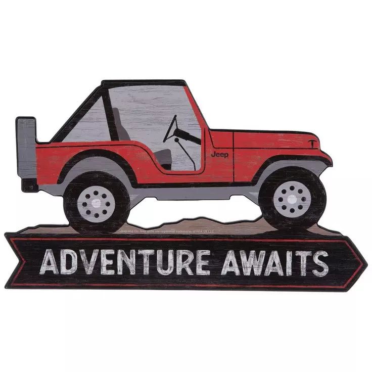 ORB Adventure Jeep Wood Wall Decor
