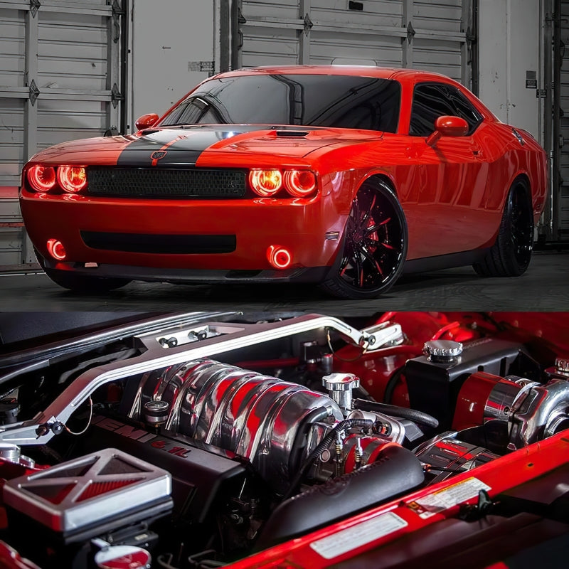 ORACLE Lighting Fog Lights Oracle 0814 Dodge Challenger Dynamic Surface Mount Headlight/Fog Light Halo Kit COMBO  SEE WARRANTY