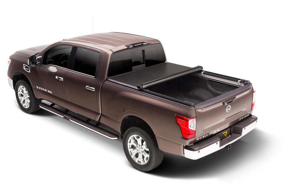 TruXport Tonneau Cover Black 2016-2020 Nissan Titan 8 Foot 2 Inch Bed without Utili-Track System Truxedo