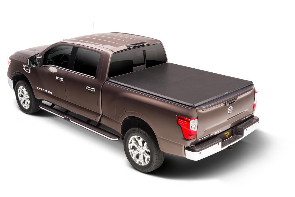 TruXport Tonneau Cover Black 2016-2020 Nissan Titan 8 Foot 2 Inch Bed without Utili-Track System Truxedo