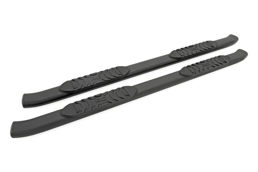 Oval Nerf Step 4.5 Inch Crew Cab Black 09-14 Ford F-150 2WD/4WD Rough Country