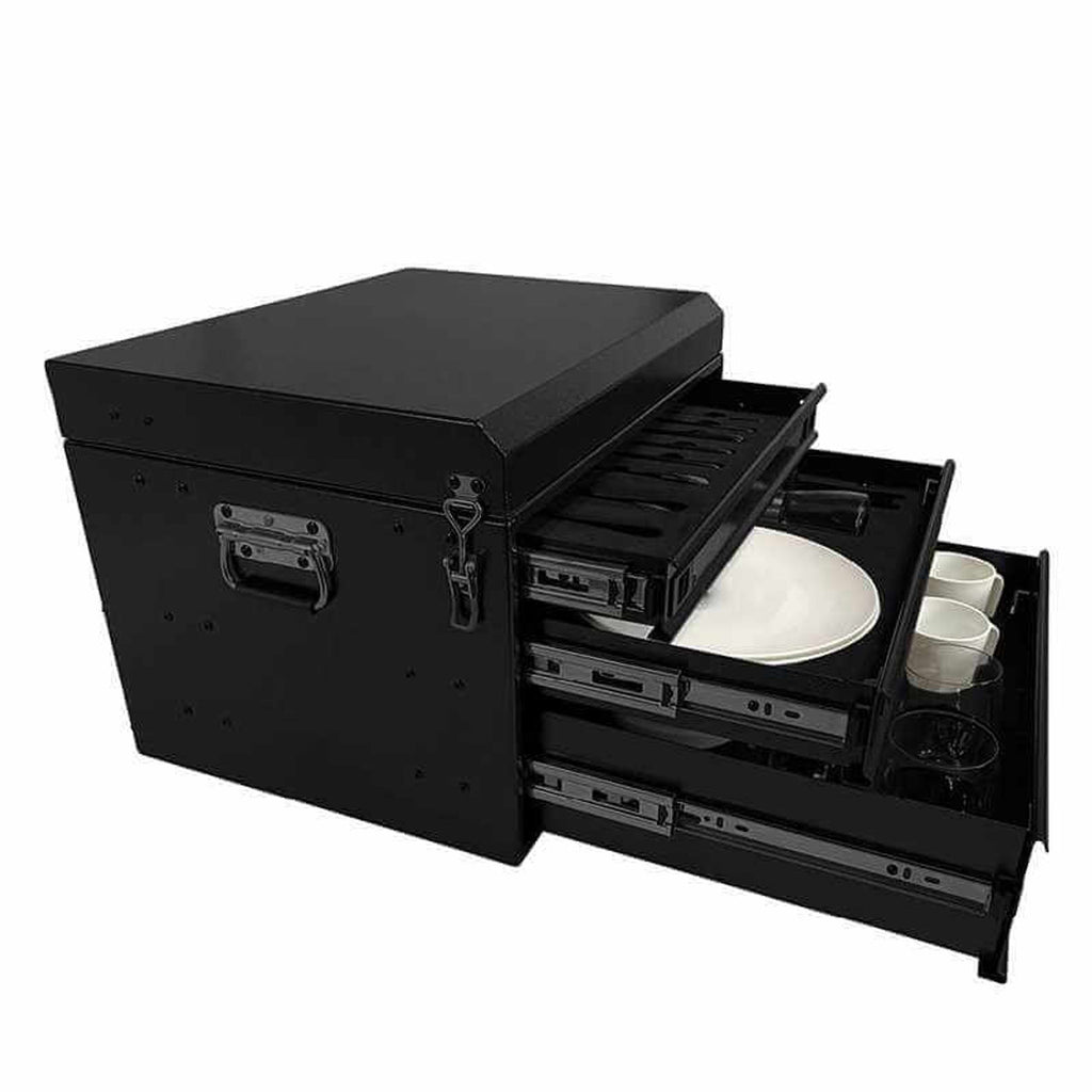 Kitchen Kit - 39 Piece Utensil, Aluminum Storage Box With Custom Cut Foam Overland Vehicle Systems