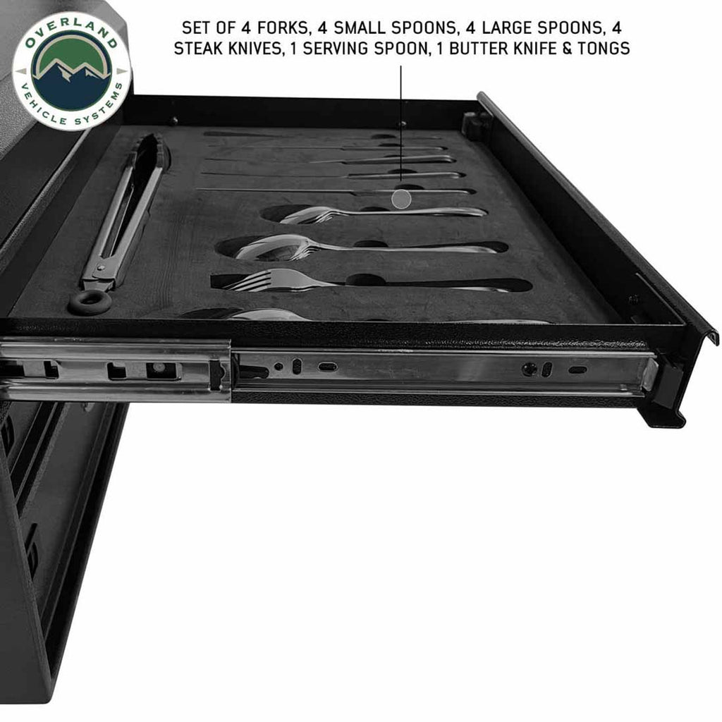 Kitchen Kit - 39 Piece Utensil, Aluminum Storage Box With Custom Cut Foam Overland Vehicle Systems