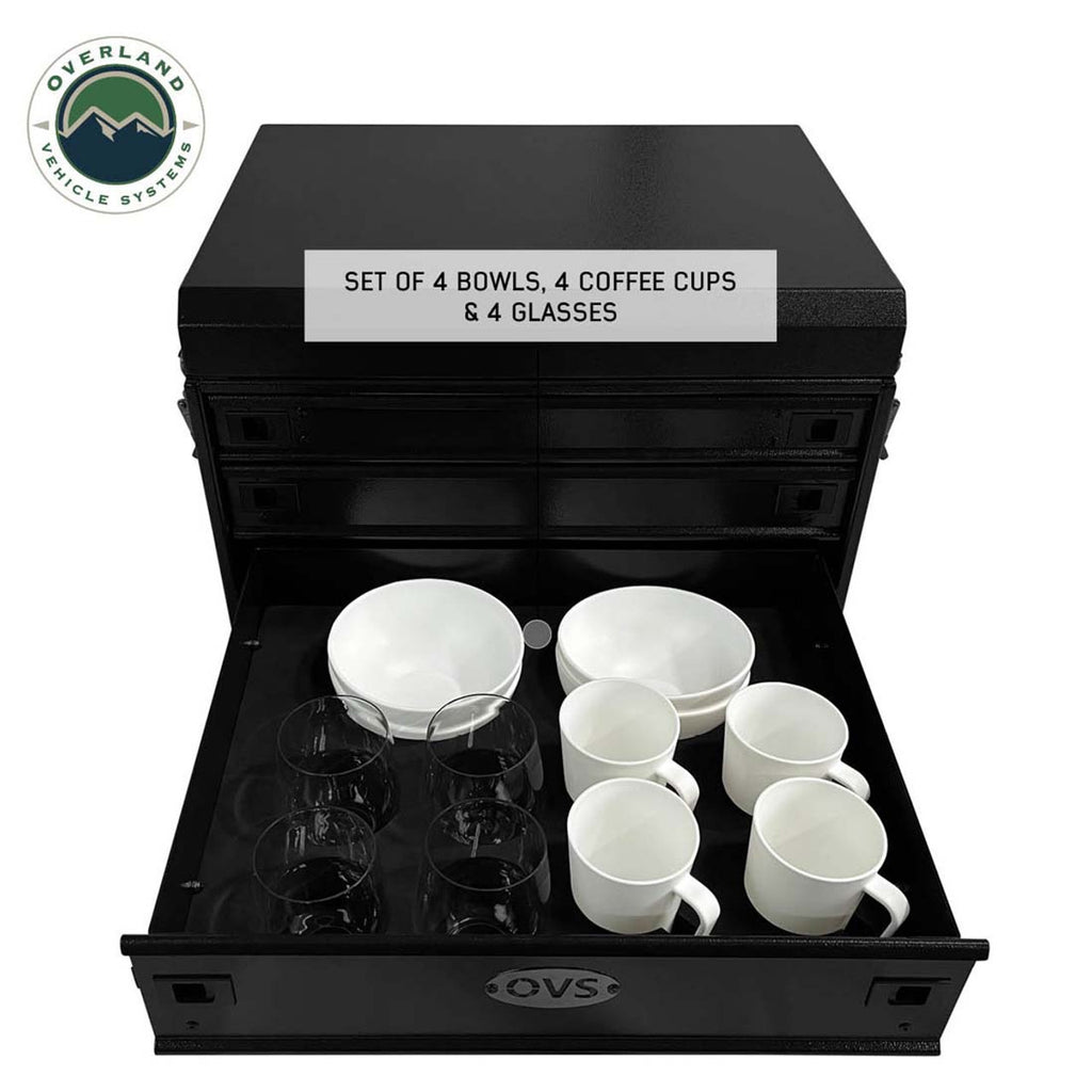 Kitchen Kit - 39 Piece Utensil, Aluminum Storage Box With Custom Cut Foam Overland Vehicle Systems