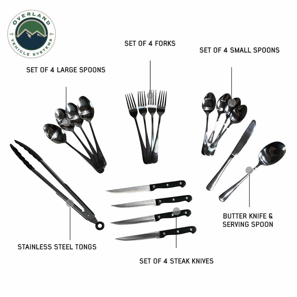 Kitchen Kit - 39 Piece Utensil, Aluminum Storage Box With Custom Cut Foam Overland Vehicle Systems