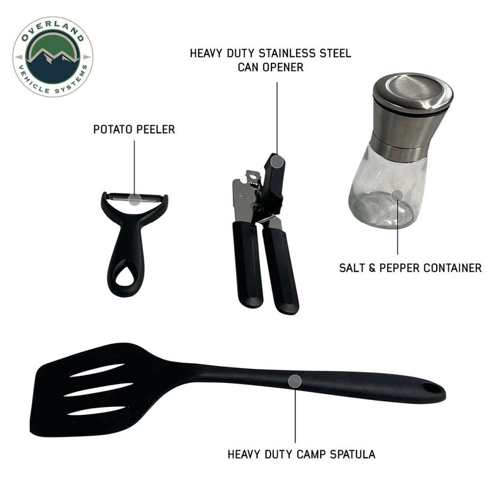 Kitchen Kit - 39 Piece Utensil, Aluminum Storage Box With Custom Cut Foam Overland Vehicle Systems