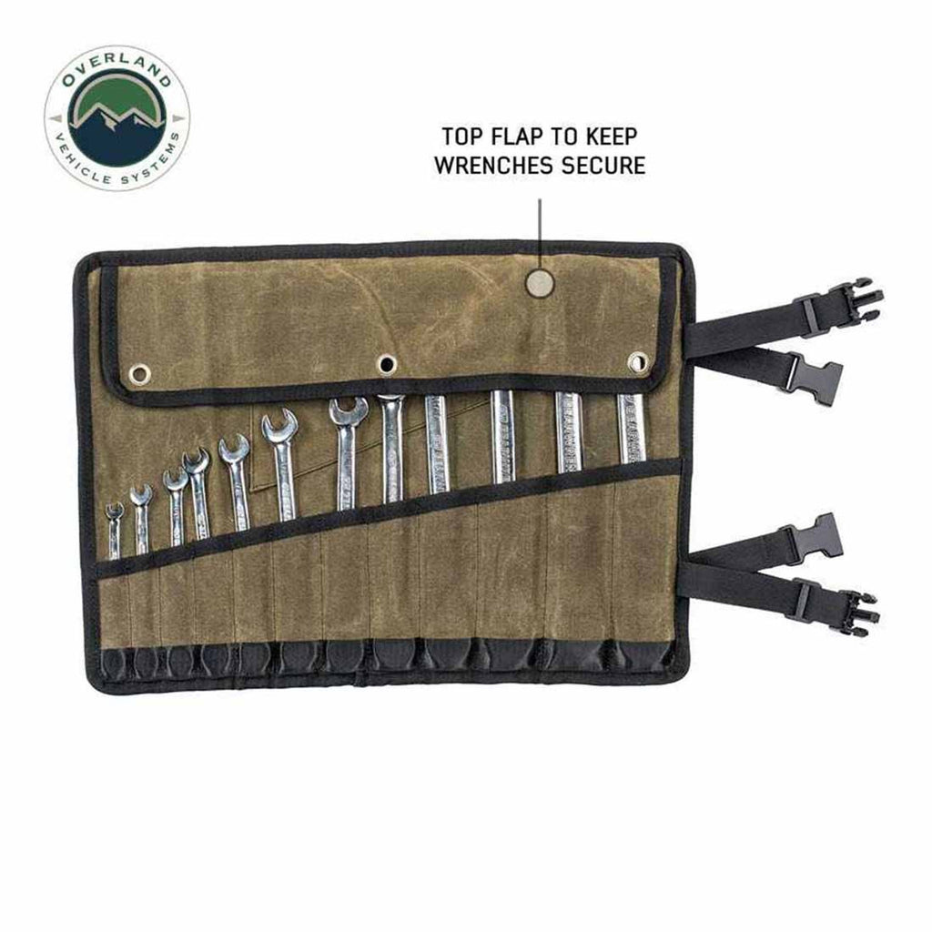 Small Wrench Tool Roll (12 Slot) Number 16 Waxed Canvas Overland Vehicle Systems