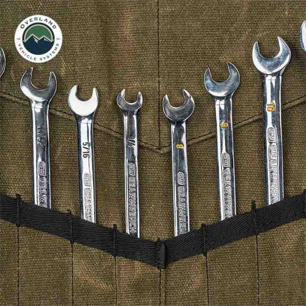 Large Wrench Tool Roll (24 Slot) Number 16 Waxed Canvas Overland Vehicle Systems