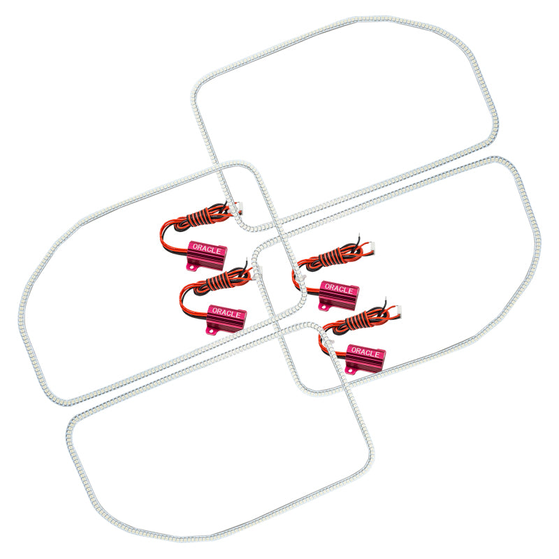 ORACLE Lighting Headlights Oracle Ford F250/350 11-16 LED Halo Kit (Square Ring Design) - White SEE WARRANTY