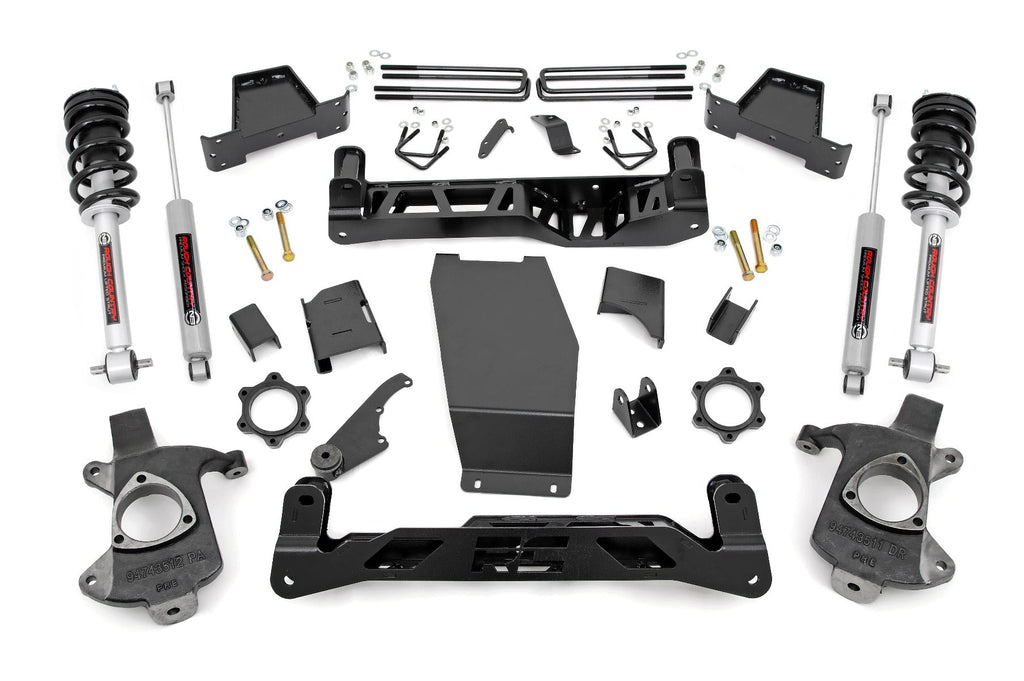 Rough Country Lift Kits 6.0 Inch GM Suspension Lift Kit w/N3 Struts and N3 Shocks 14-18 1500 PU 4WD Cast Steel Rough Country - 22632