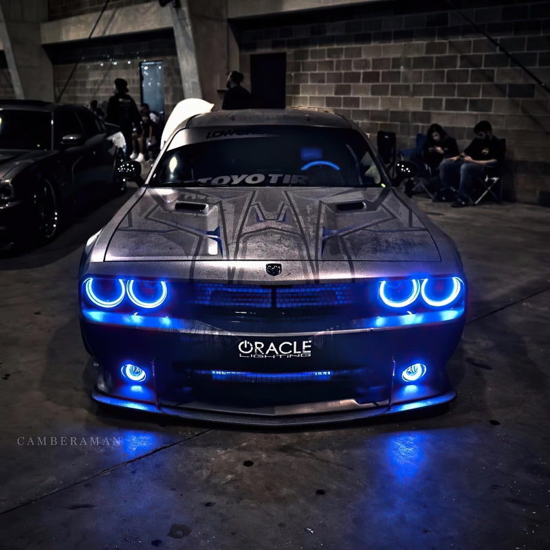 ORACLE Lighting Fog Lights Oracle 0814 Dodge Challenger Dynamic Surface Mount Headlight/Fog Light Halo Kit COMBO  SEE WARRANTY