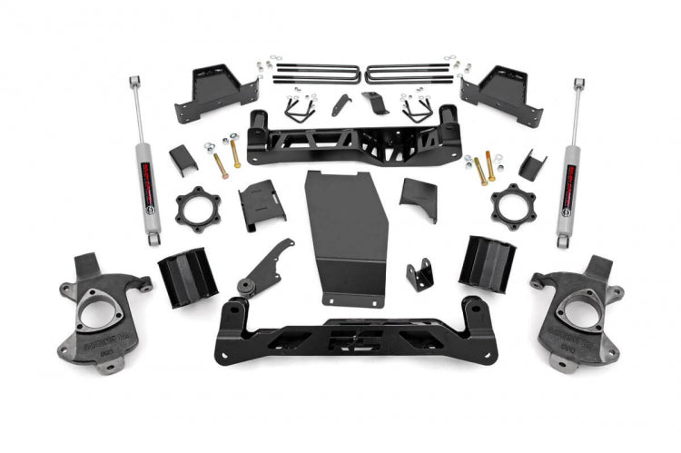 Rough Country Lift Kits 6 Inch Suspension Lift Kit w/N3 14-18 Silverado/Sierra 1500 4WD Aluminum/Stamped Steel Rough Country - 22731