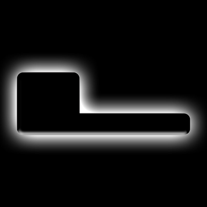 ORACLE Lighting Light Accessories and Wiring ORACLE Lighting Universal Illuminated LED Letter Badges - Matte Blk Surface Finish - L SEE WARRANTY