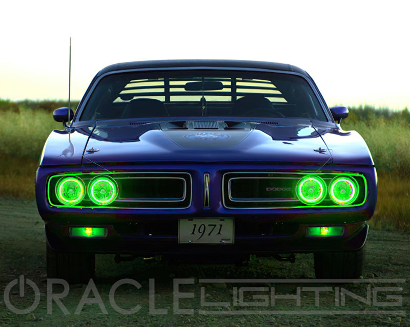 ORACLE Lighting Headlights Oracle Pre-Installed Lights 5.75 IN. Sealed Beam - ColorSHIFT Halo SEE WARRANTY