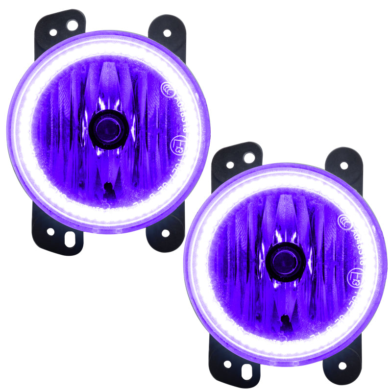 ORACLE Lighting Fog Lights Oracle Lighting 07-09 Jeep Wrangler JK Pre-Assembled LED Halo Fog Lights -UV/Purple SEE WARRANTY