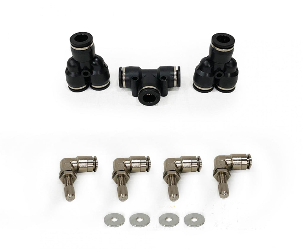 Tacoma Tire Inflator System 4 Tire For 16-20 Toyota Tacoma W/Engine Bay Mount With Box, Fittings, Hoses and Storage Bag Black UP Down Air
