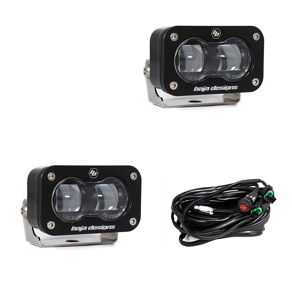 Baja Designs Fog Lights S2 SAE, Pair LED Spot, Clear Baja Designs - 237801