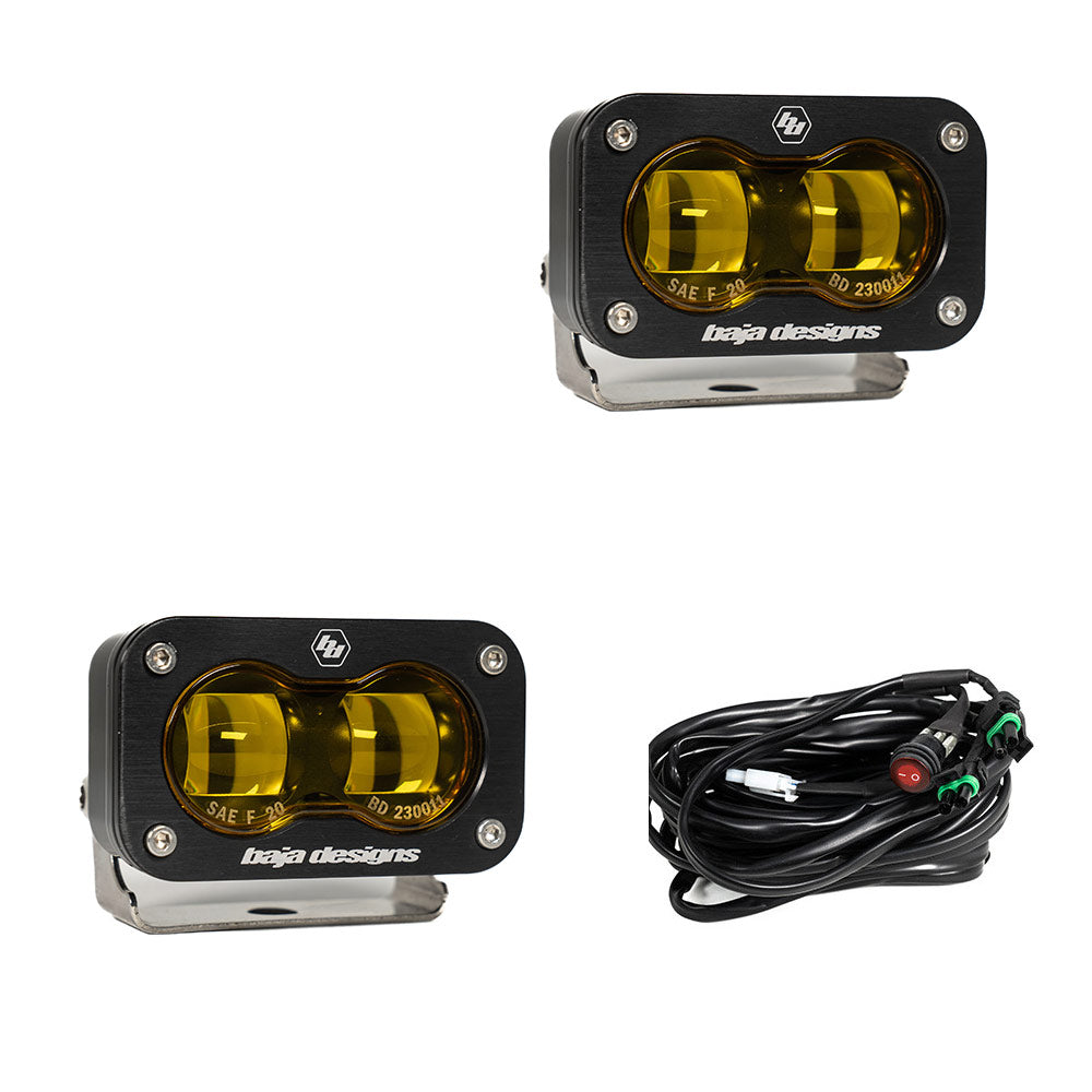 Baja Designs Fog Lights S2 SAE Pair LED Spot, Amber Baja Designs - 237811