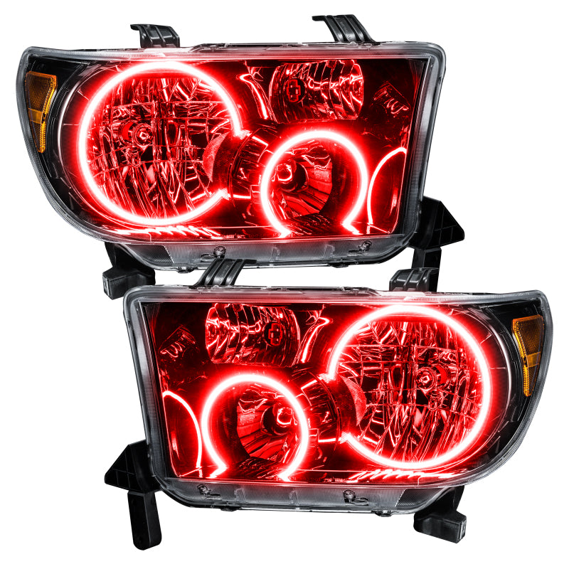 ORACLE Lighting Headlights Oracle 07-11 Toyota Tundra Pre-Assembled Headlights - Black Housing - ColorSHIFT w/ BC1 Controller