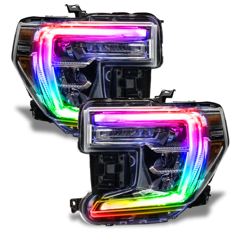 ORACLE Lighting Headlights Oracle 19-21 GMC Sierra 1500 RGB+W Headlight DRL Upgrade Kit - ColorSHIFT w/o Cntrl SEE WARRANTY
