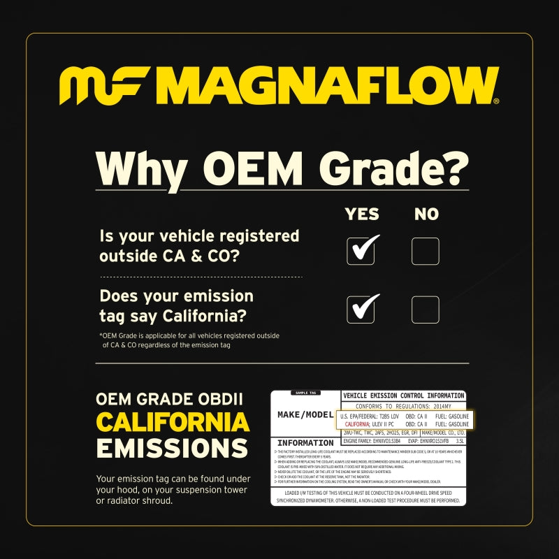 Magnaflow Catalytic Converter Universal MagnaFlow Conv Univ 3.00inch C/C Met.