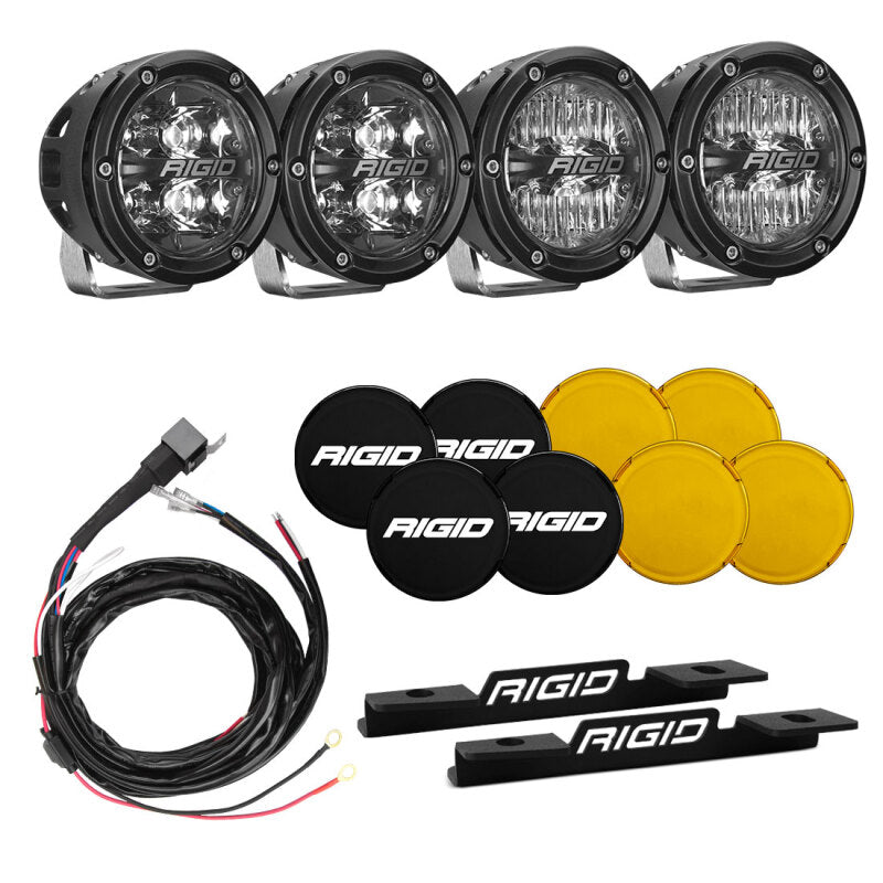 Rigid Industries Light Mounts Rigid Industries 2021 Ford Bronco A-Pillar Light Kit (Incl. 360-spot and 360-Drive)