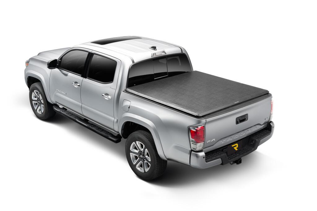 TruXport Tonneau Cover Black 2022-2026 Toyota Tundra 6 Foot 7 Inch Bed with Deck Rail System Truxedo