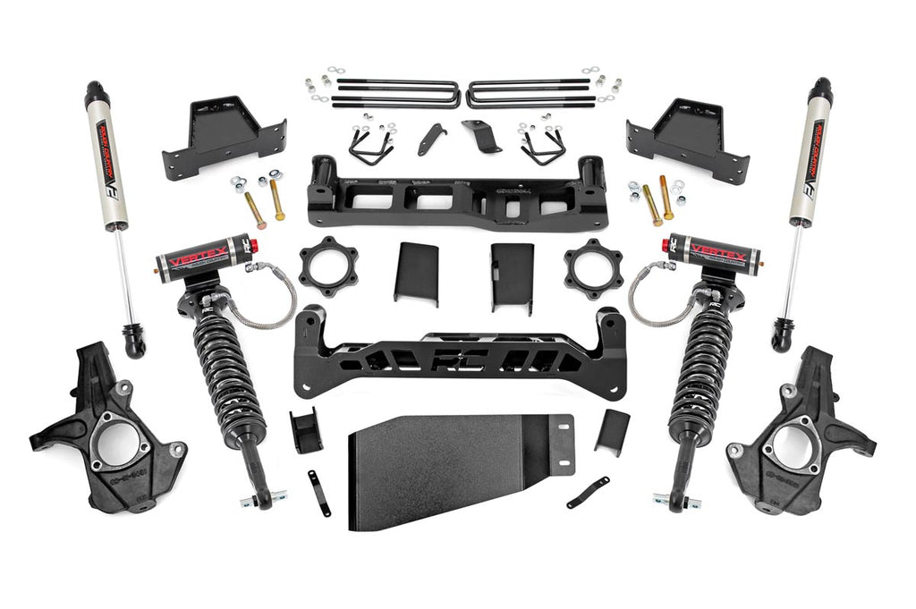 7.5 Inch Suspension Lift Kit Vertex & V2 Monotube Shocks 07-13 Silverado/Sierra 1500