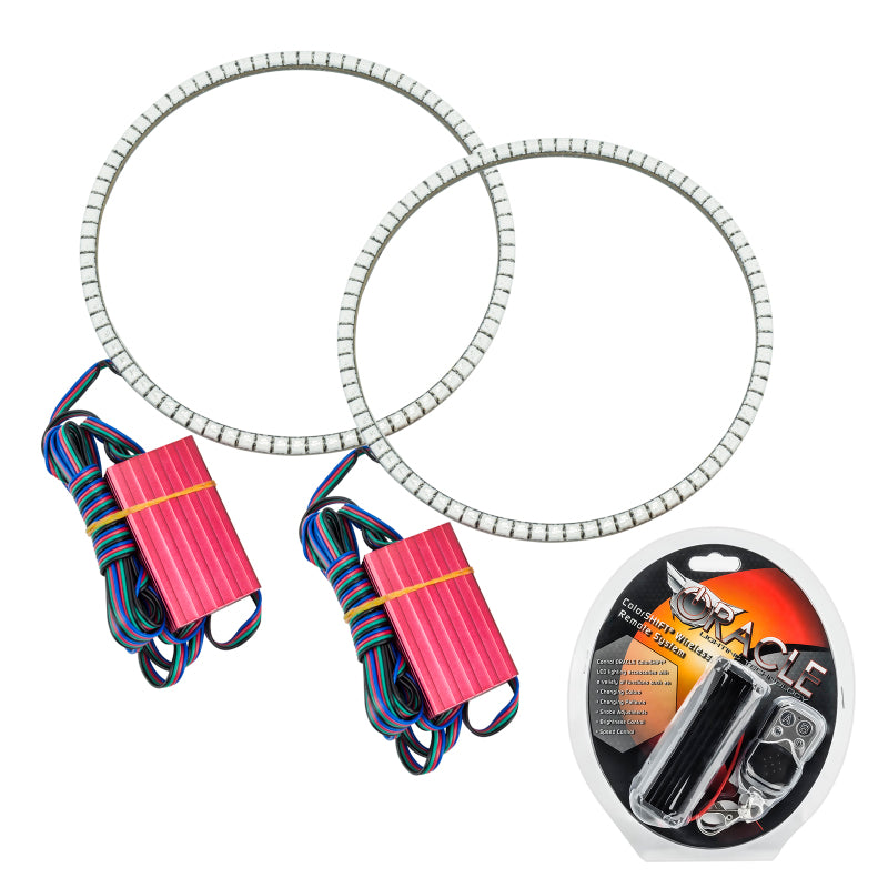 ORACLE Lighting Fog Lights Oracle Jeep Wrangler JL/Gladiator JT LED Surface Mount Headlight Halo Kit - ColorSHIFT SEE WARRANTY